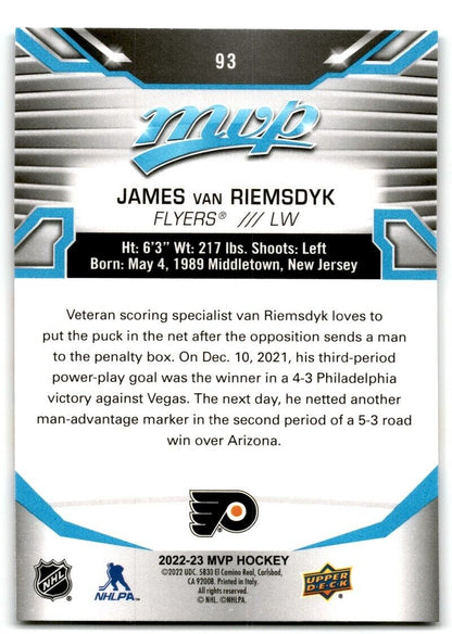 2022-23 Upper Deck MVP James van Riemsdyk Philadelphia Flyers #93