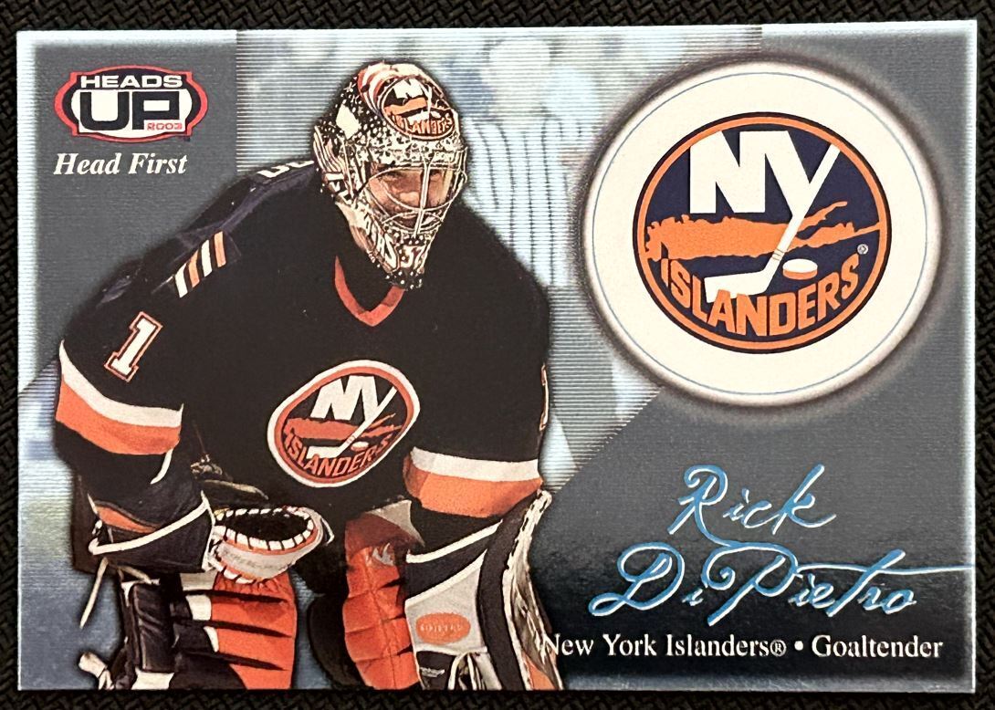 2002-03 Pacific Heads Up Head First Rick DiPietro New York Islanders #8