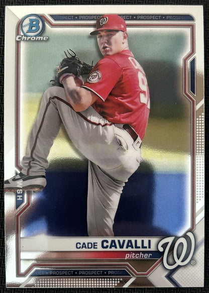 2021 Bowman Chrome Prospects Cade Cavalli Washington Nationals #BCP-99