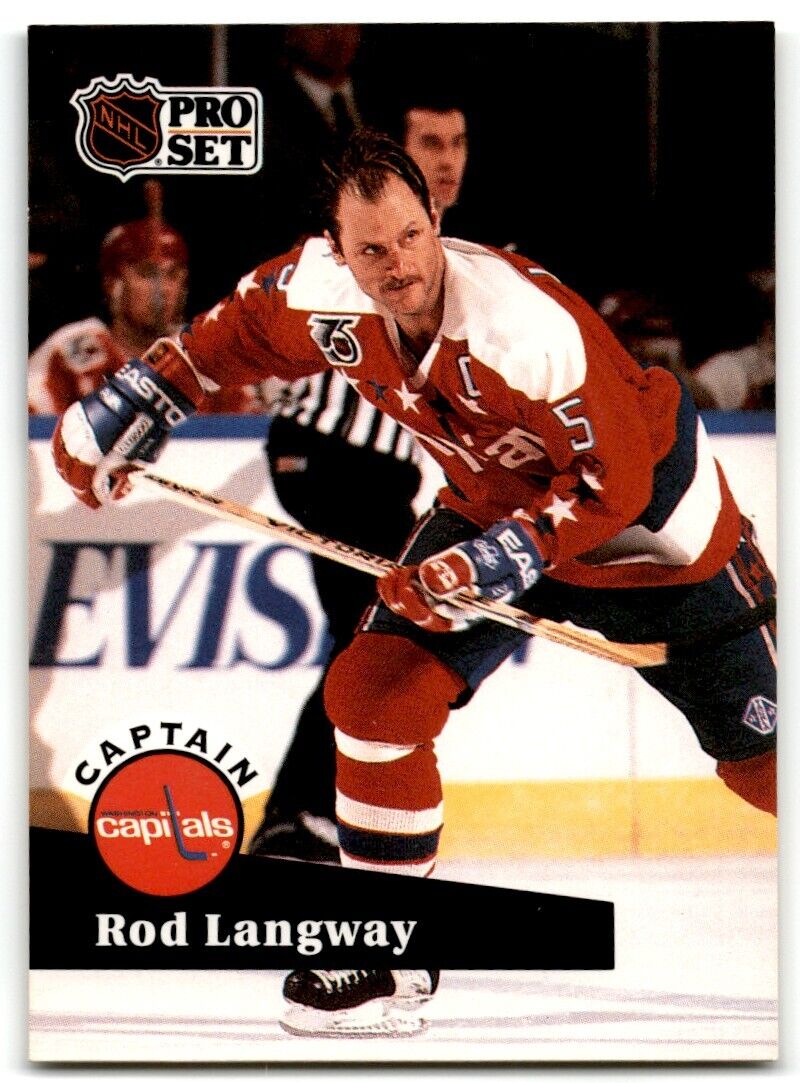 1991-92 Pro Set Rod Langway Washington Capitals #587