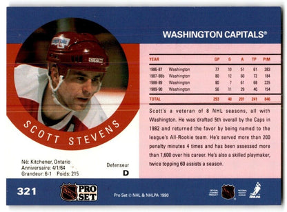 1990-91 Pro Set Scott Stevens Washington Capitals #321