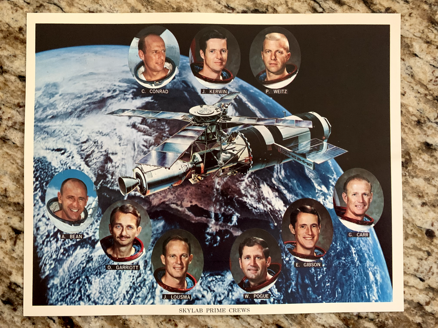 Skylab prime crews astronauts official litho