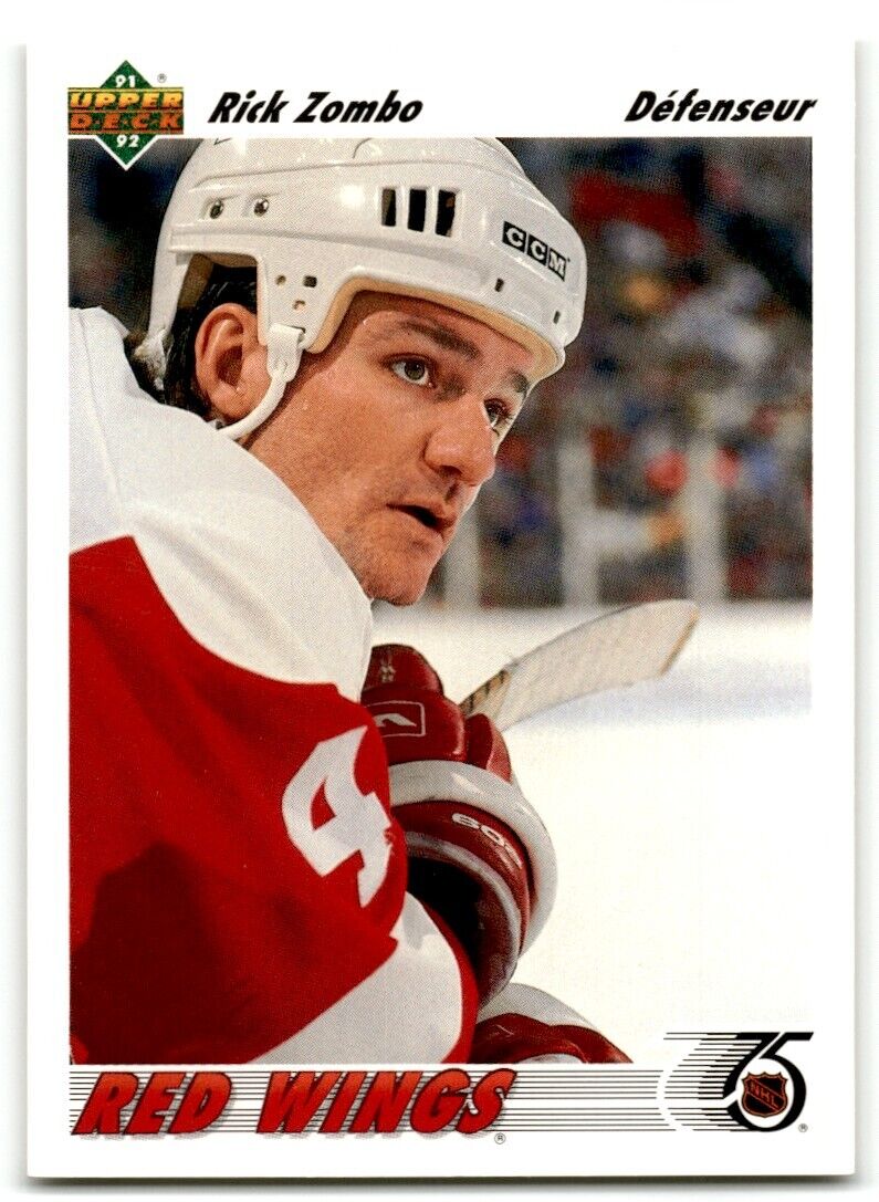 1991-92 Upper Deck French Rick Zombo Detroit Red Wings #395