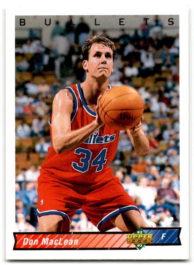 1992-93 Upper Deck Don MacLean Rookie Washington Bullets #408