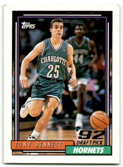 1992-93 Topps Tony Bennett Rookie Charlotte Hornets #353