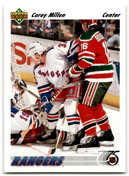 1991-92 Upper Deck Corey Millen Rookie New York Rangers #110