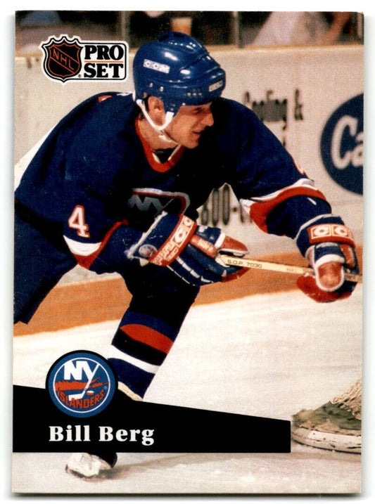 1991-92 Pro Set French Bill Berg Rookie New York Islanders #145