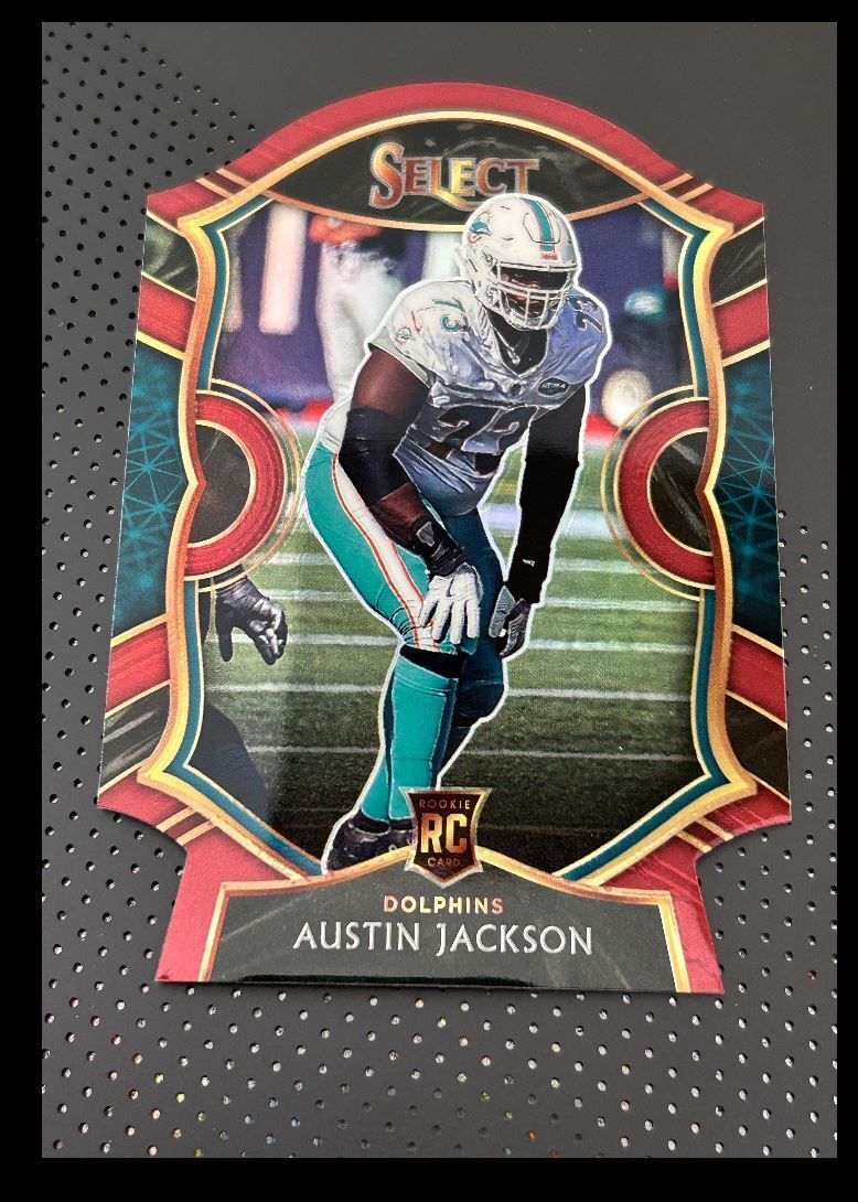 2020 Panini Select Rookie RC red blue Austin Jackson Rookie Miami Dolphins #91