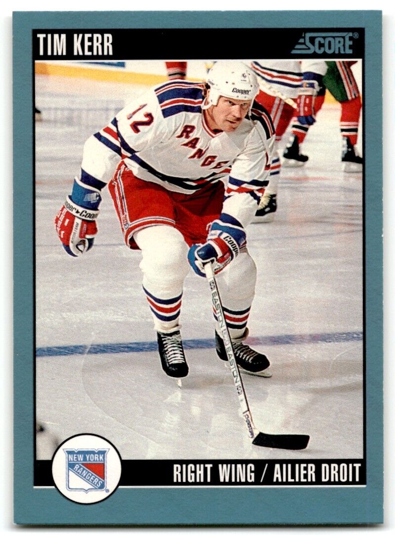 1992-93 Score Tim Kerr New York Rangers #93