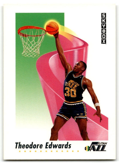 1991-92 SkyBox Blue Edwards Utah Jazz #280