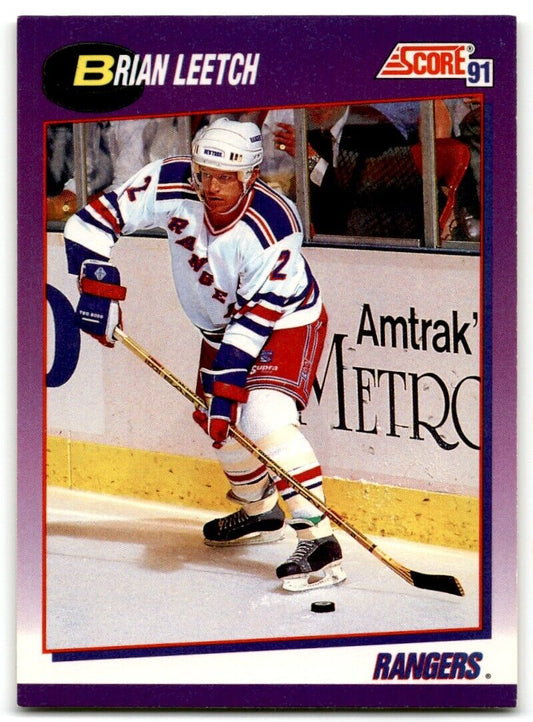 1991-92 Score American Brian Leetch New York Rangers #5