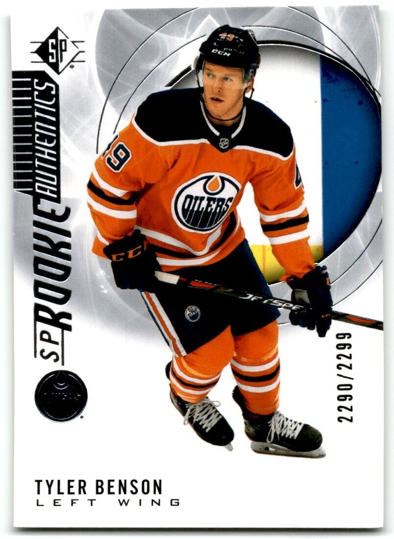 2018-19 Upper Deck Rookie SP Authentic Tyler Benson Rookie 2290/2299 Edmonton