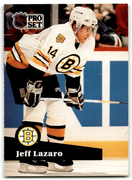 1991-92 Pro Set Jeff Lazaro Rookie Boston Bruins #13