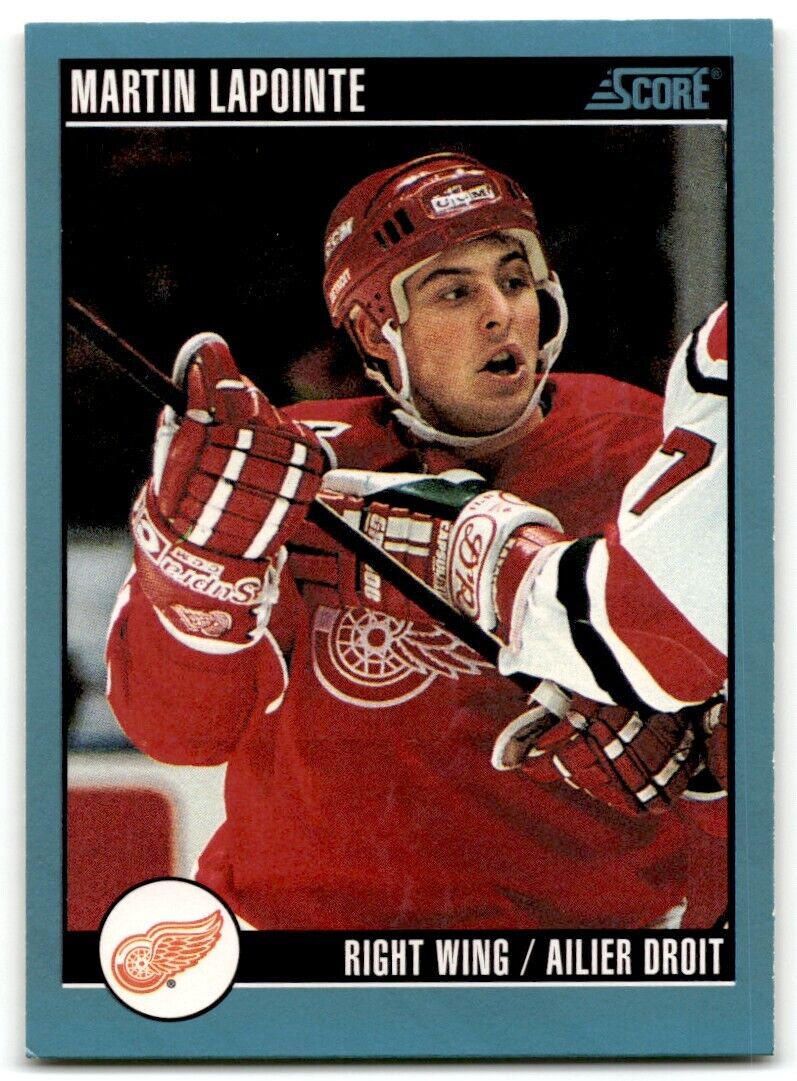 1992-93 Score Martin Lapointe Detroit Red Wings #409