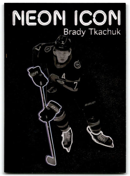 2021-22 Skybox Metal Universe Neon Icon Brady Tkachuk Ottawa Senators #NI-15