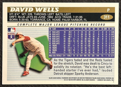 1996 Topps David Wells Cincinnati Reds #311