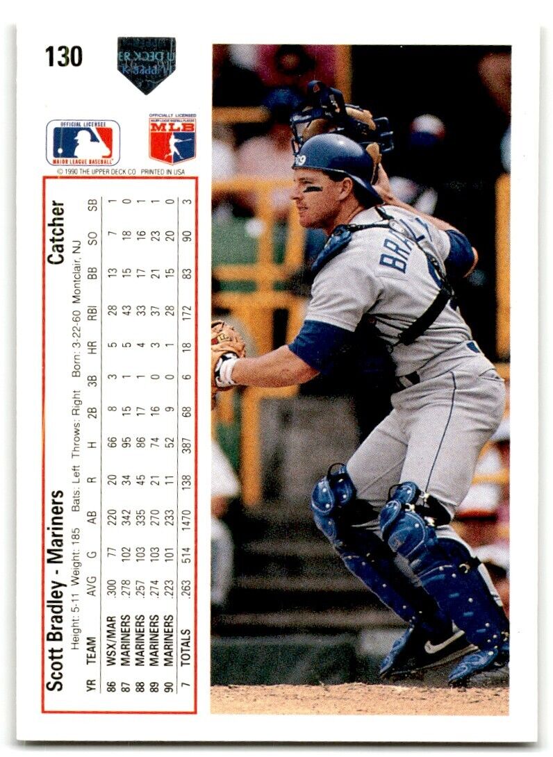 1991 Upper Deck Scott Bradley Seattle Mariners #130