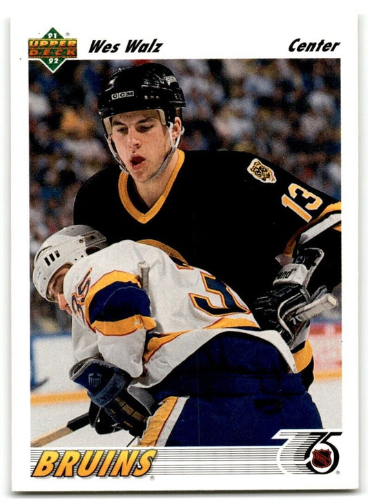 1991-92 Upper Deck Wes Walz Boston Bruins #123