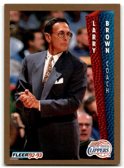 1992-93 Fleer Larry Brown Los Angeles Clippers #97