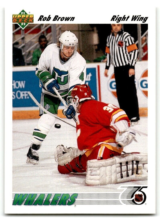 1991-92 Upper Deck Rob Brown Hartford Whalers #198