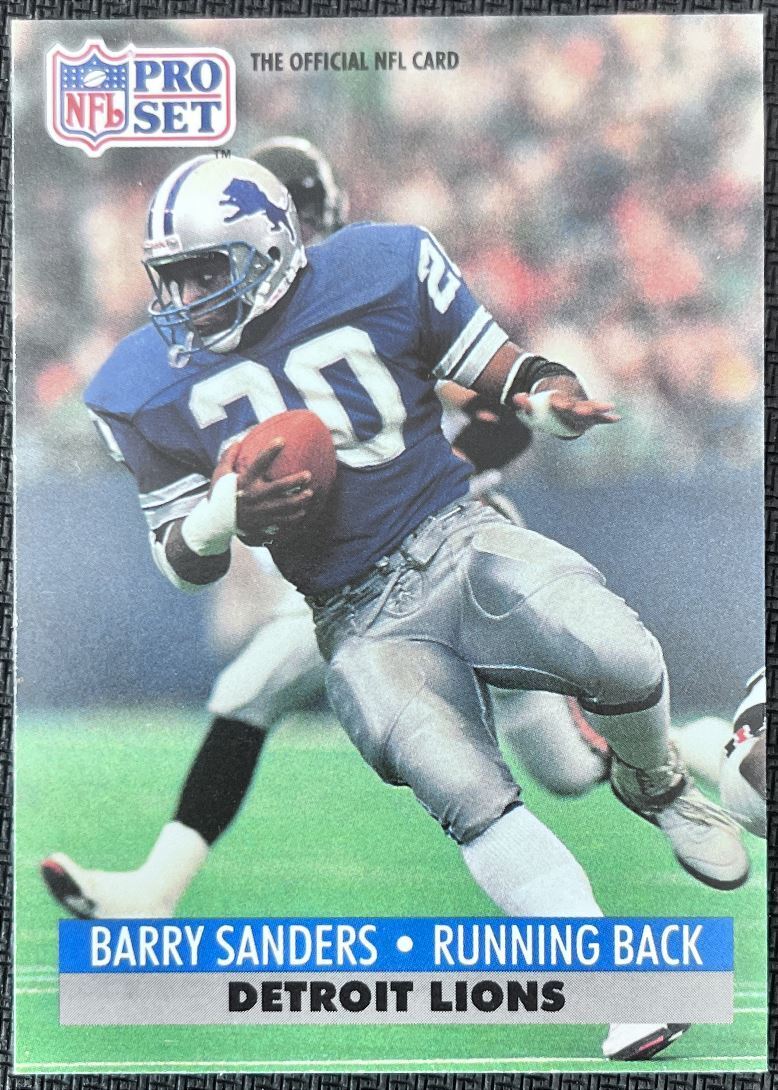 1991 Pro Set Barry Sanders Detroit Lions #502