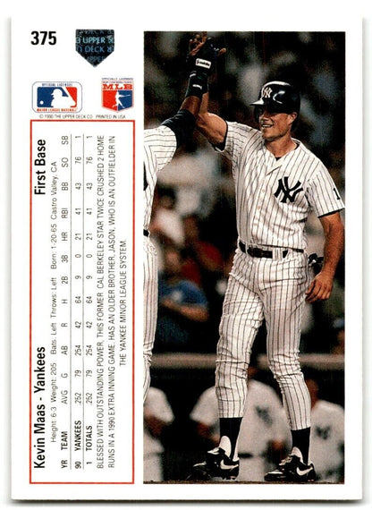 1991 Upper Deck Kevin Maas New York Yankees #375