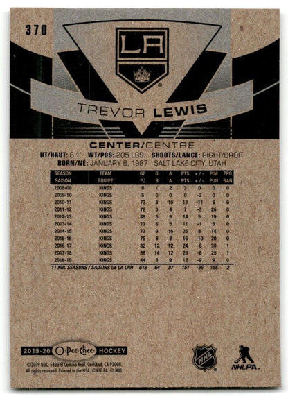 2019-20 O-Pee-Chee Trevor Lewis Los Angeles Kings #370