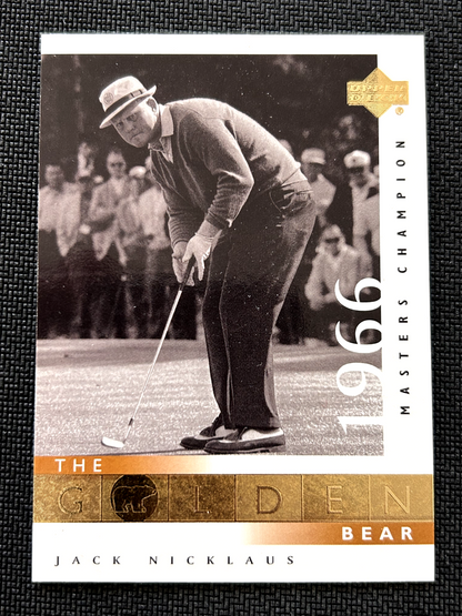 Jack Nicklaus 2001 Upper Deck Golf The Golden Bear #110 1966 Masters Champion