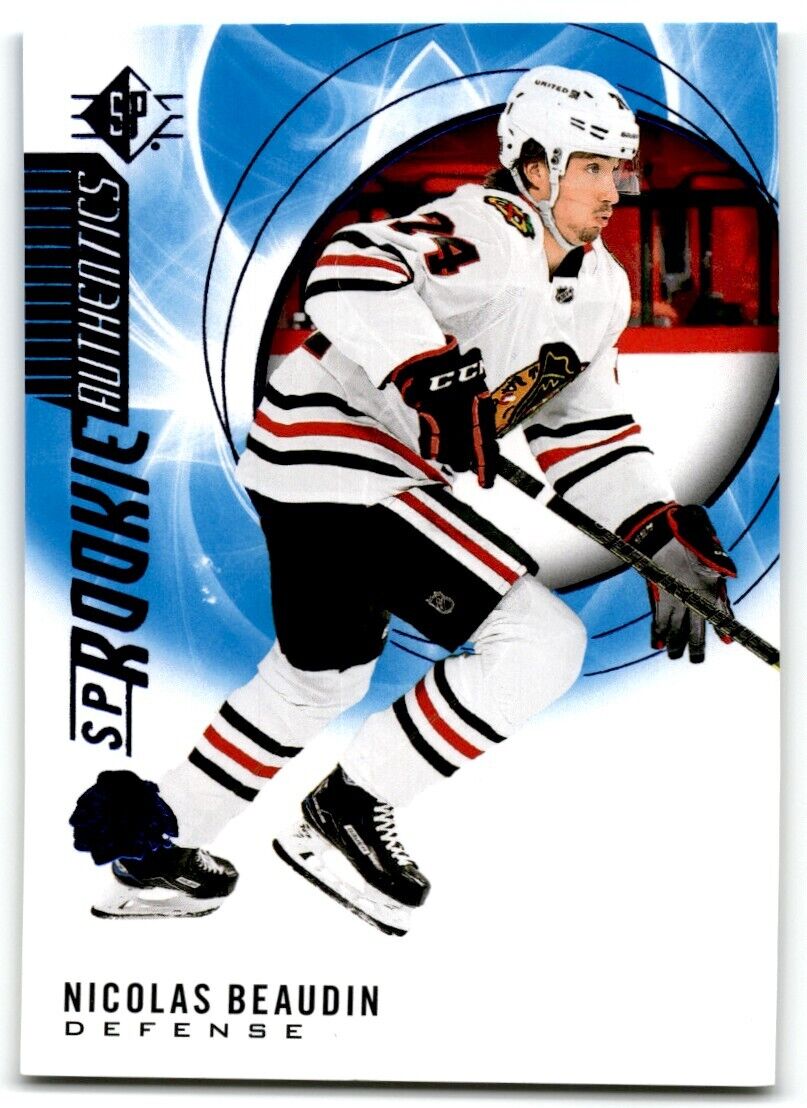 2020-21 Upper Deck Rookie SP Authentic Nicolas Beaudin Rookie Chicago Blackhawks