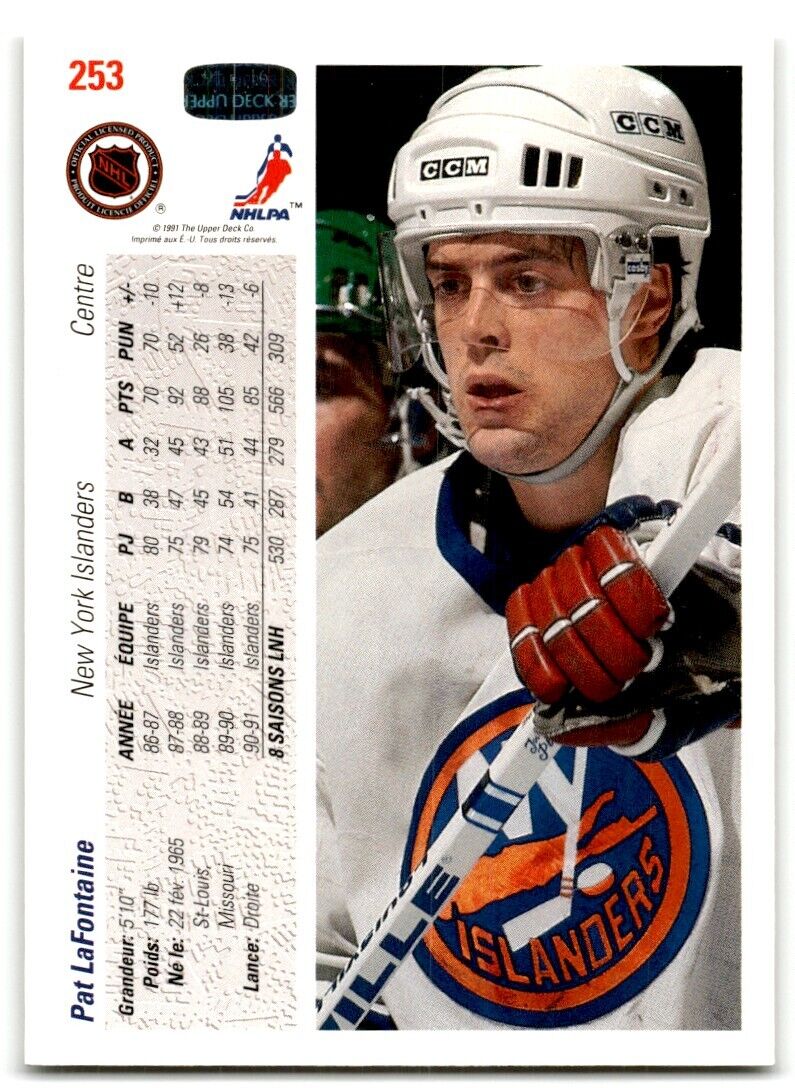 1991-92 Upper Deck French Pat LaFontaine New York Islanders #253