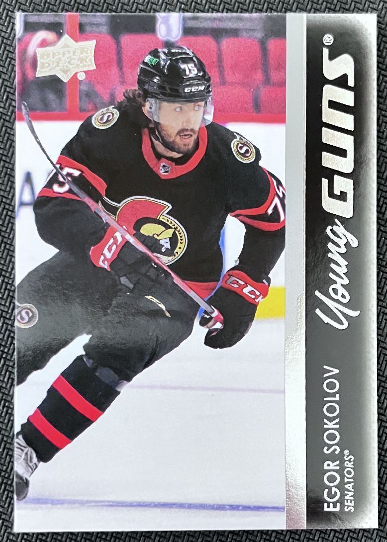 2021-22 Upper Deck Egor Sokolov Rookie Ottawa Senators #717