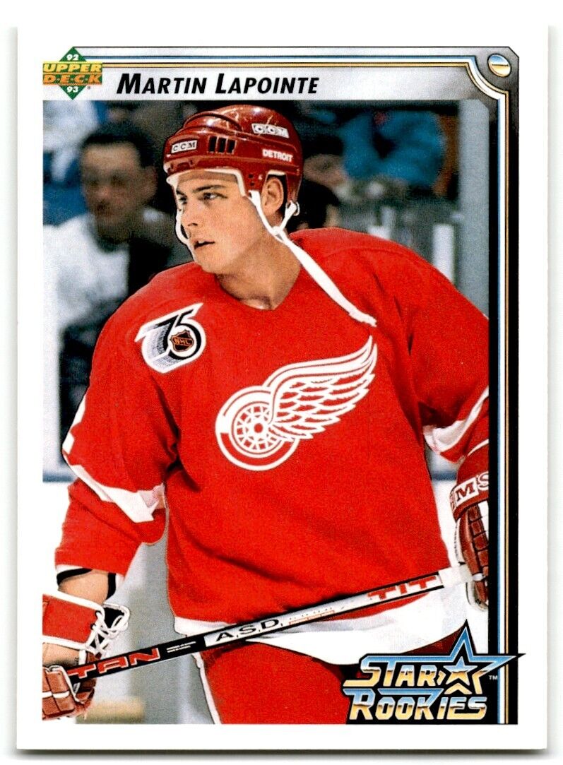 1992-93 Upper Deck Martin Lapointe Rookie Detroit Red Wings #405