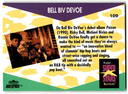 1991-92 ProSet Super Stars MusiCard Bell Biv Devoe #109