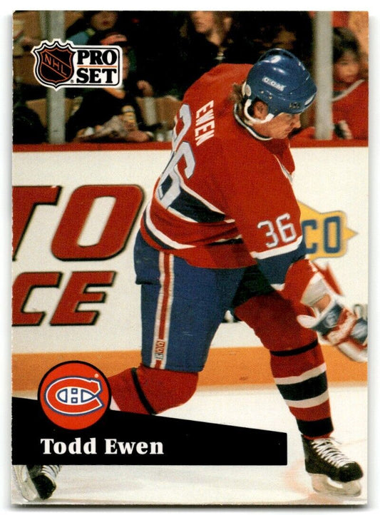 1991-92 Pro Set Todd Ewen Montreal Canadiens #419