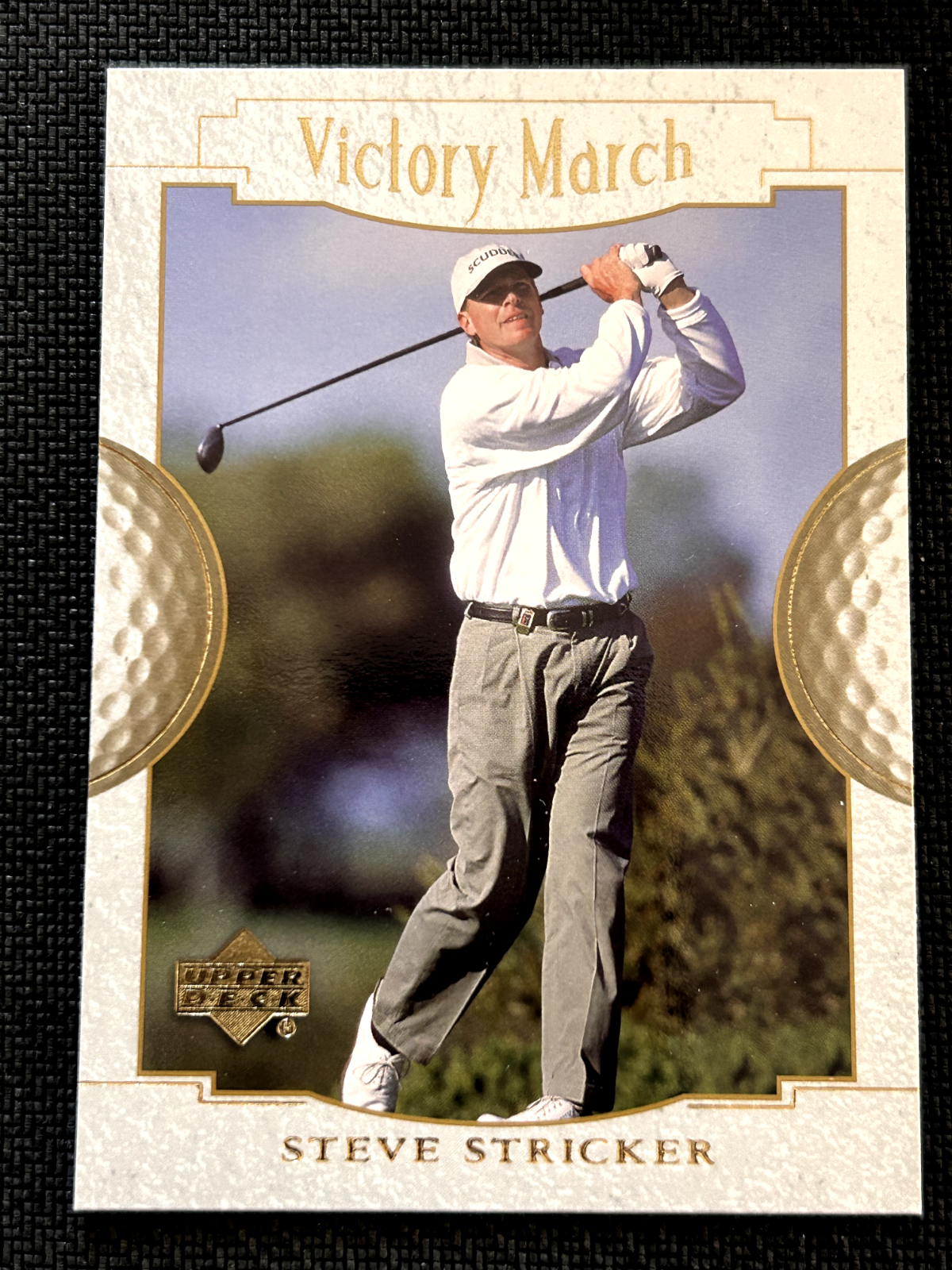 2001 Upper Deck Golf Trading Cards #142 Steve Stricker Victory March