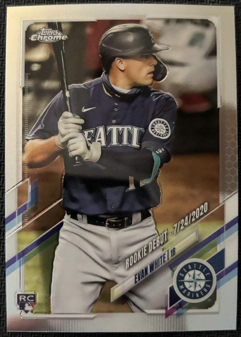 2021 Topps Chrome Update Evan White Rookie Seattle Mariners #USC46