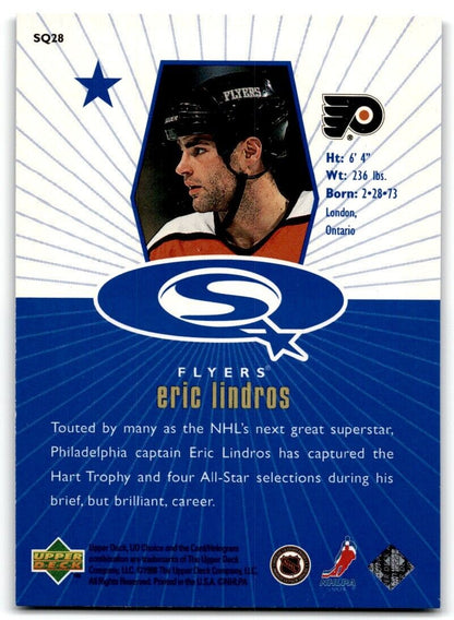 1998-99 UD Choice StarQuest Blue Eric Lindros Philadelphia Flyers #SQ28