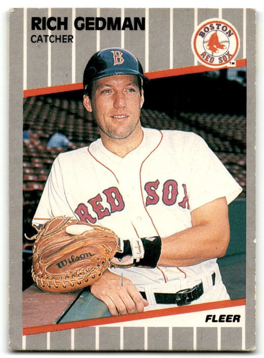 1989 Fleer Rich Gedman Boston Red Sox #89