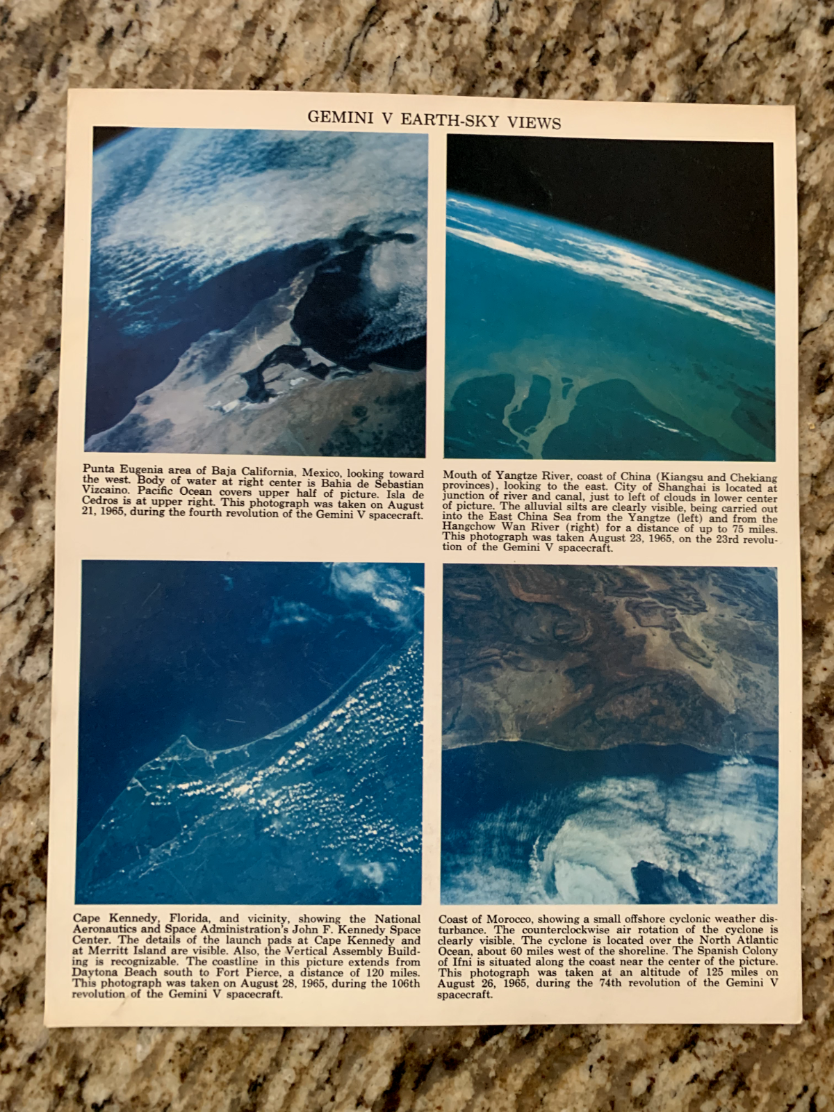 NASA Gemini 5 earth sky views photo