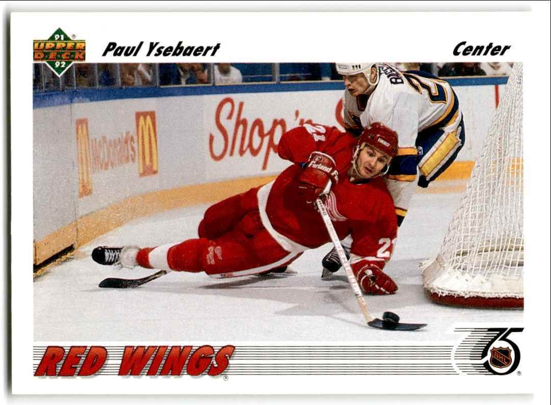 1991-92 Upper Deck Paul Ysebaert Detroit Red Wings #278