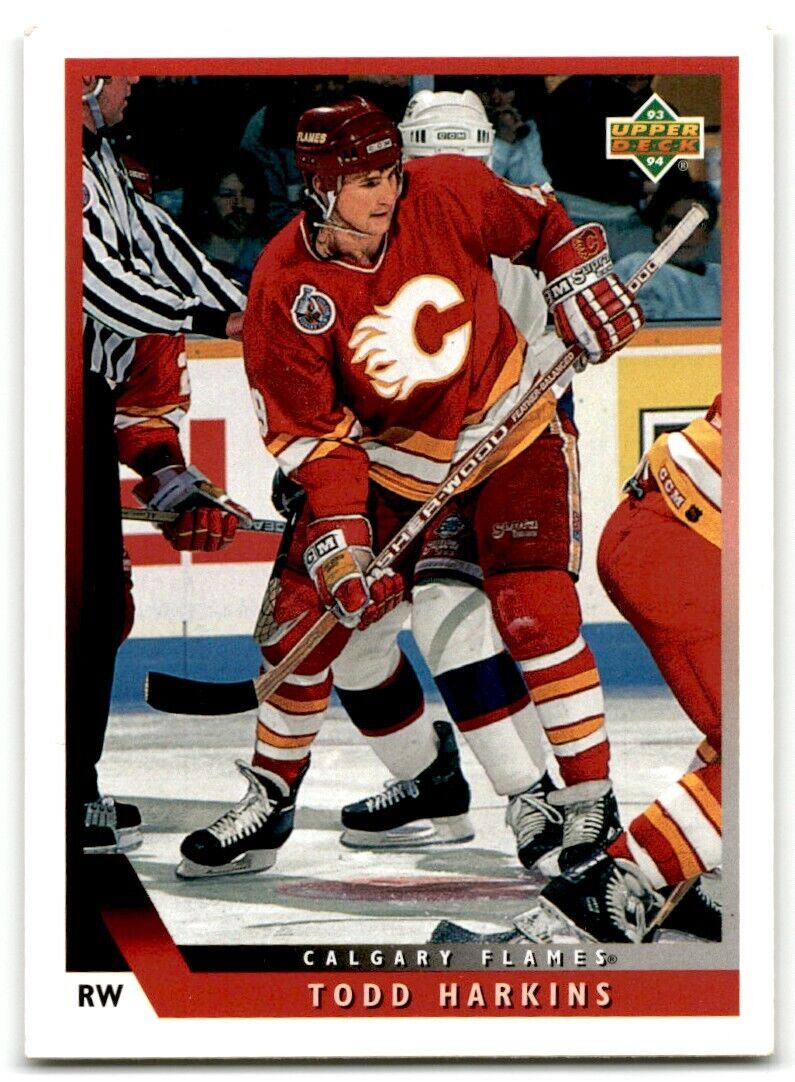 1993-94 Upper Deck Todd Harkins Rookie Calgary Flames #80