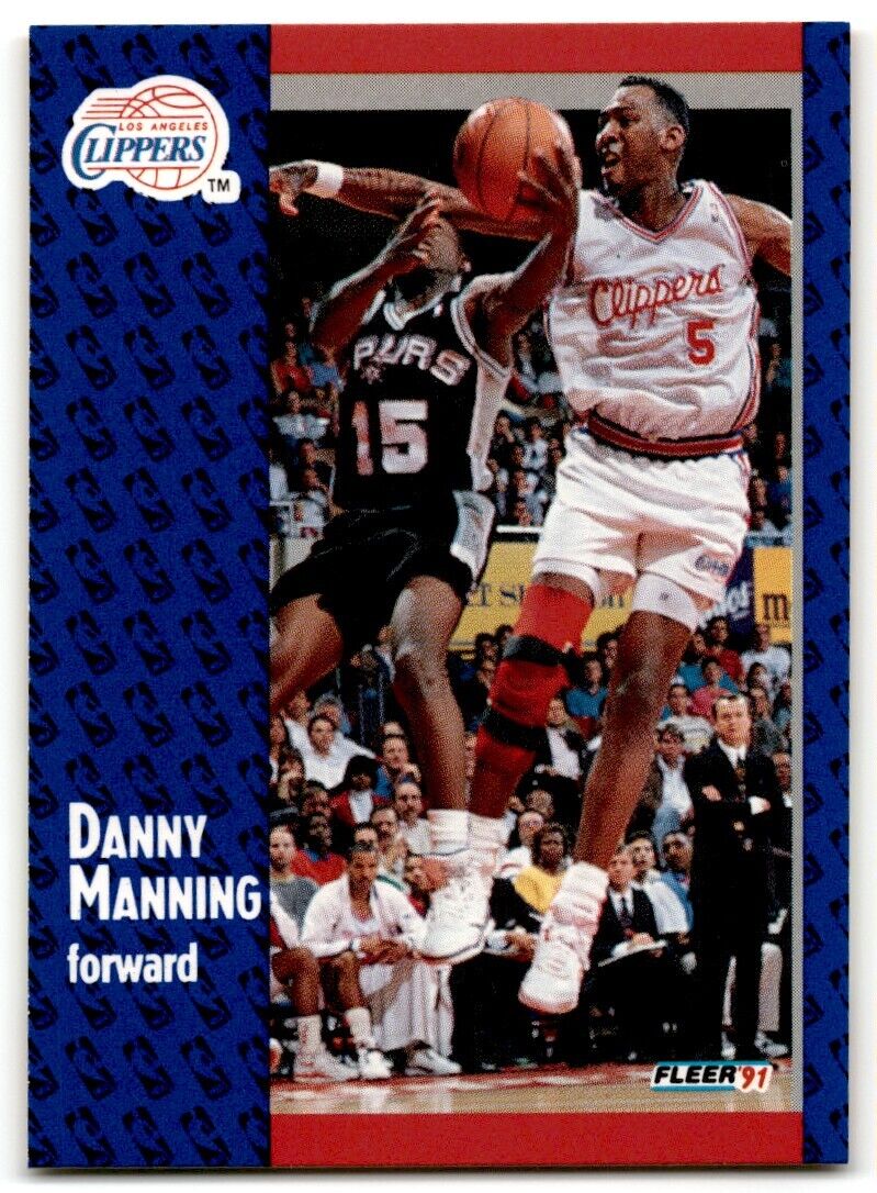 1991-92 Fleer Danny Manning Los Angeles Clippers #92