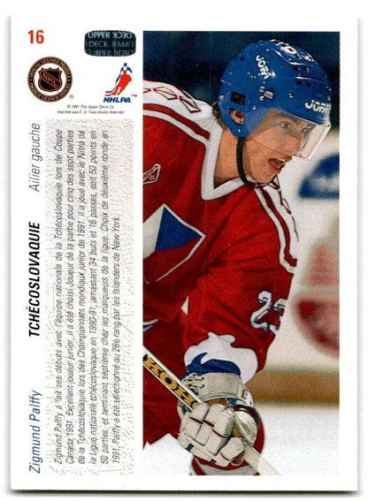 1991-92 Upper Deck French Zigmund Palffy Rookie Czechoslovakia #16