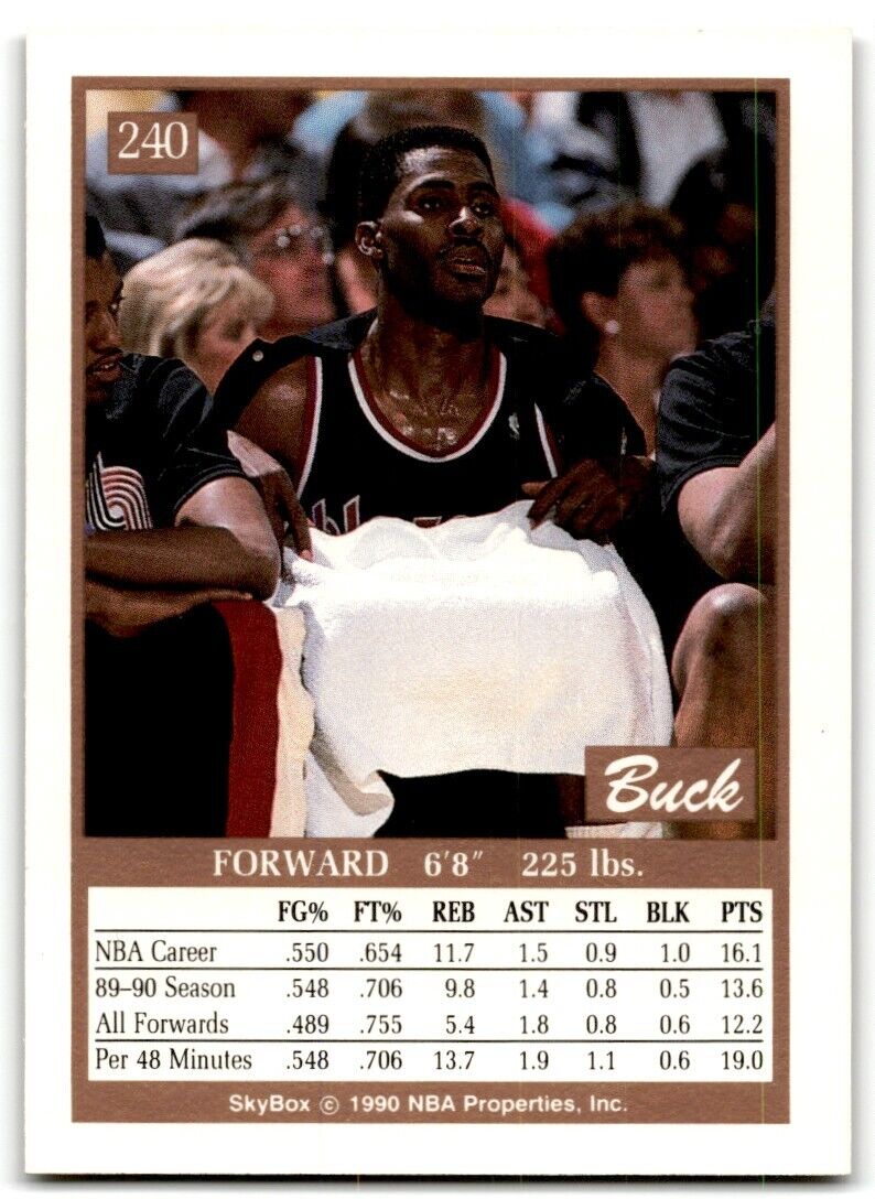 1990-91 SkyBox Buck Williams Portland Trail Blazers #240