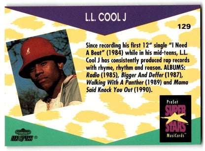 1991-92 ProSet Super Stars MusiCard LL Cool J #129