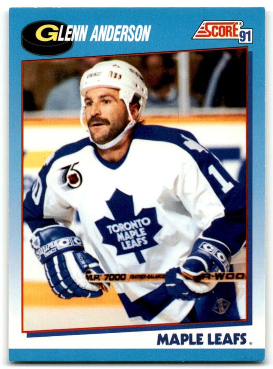 1991-92 Score Canadian Bilingual Glenn Anderson Toronto Maple Leafs #611