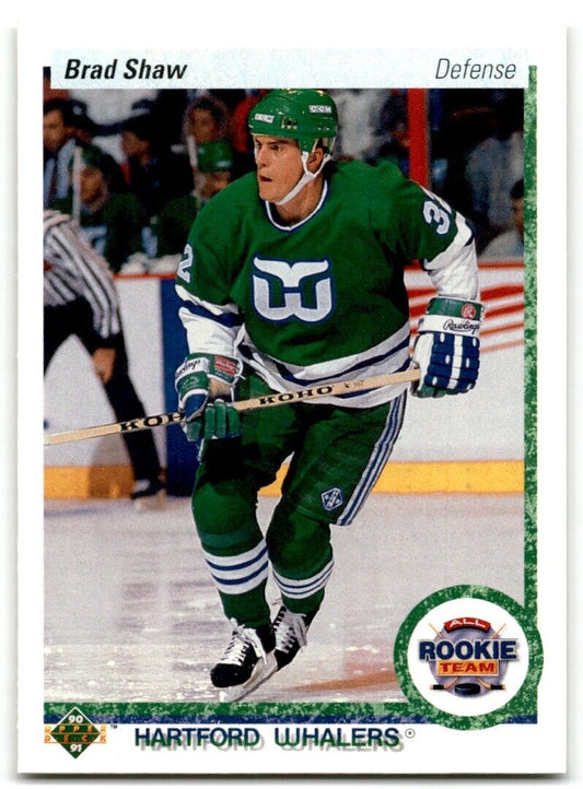 1990-91 Upper Deck Brad Shaw Rookie Hartford Whalers #327