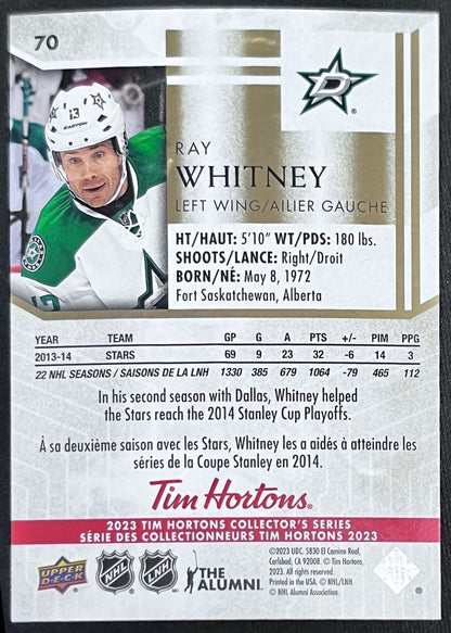 2023-24 Upper Deck Tim Hortons Legends Tim Horton Ray Whitney Dallas Stars #70