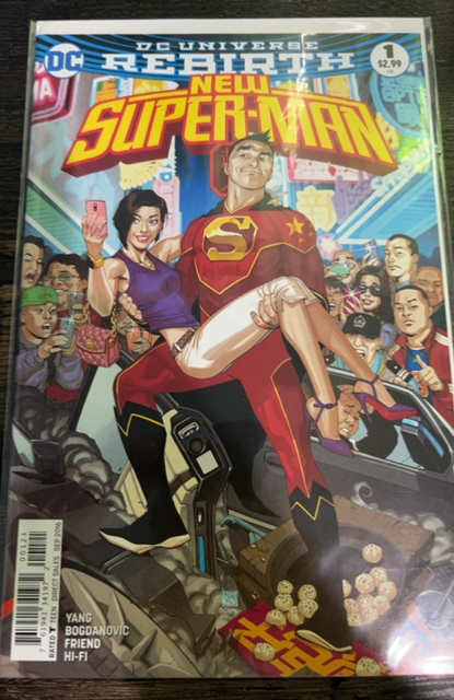 NEW SUPER-MAN # 1 DC Comic (2016)  NM DC Universe Rebirth VARIANT COVER EDITION