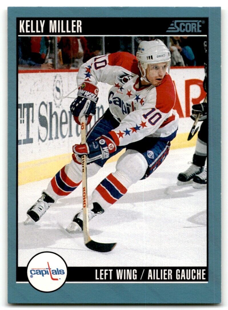 1992-93 Score Kelly Miller Washington Capitals #55